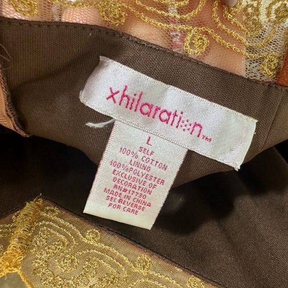 Vintage Y2K Lace cami patchwork muted tone tank Slip Dress size L boho - Picture 5 of 5